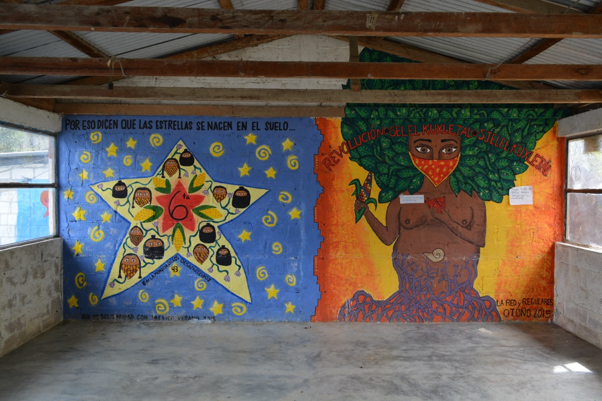 Classroom inside a Zapatista autonomous school at the Oventic Caracol, Chiapas